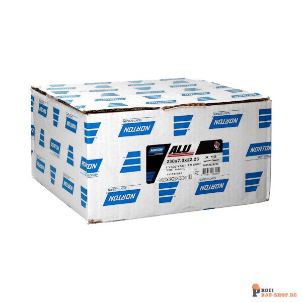 nortonschleifmittel/NORTON_schleifmittel_66252828232 Norton ALU  Portable grinding wheels 230x7x22.23mm 36 GRIT_121899